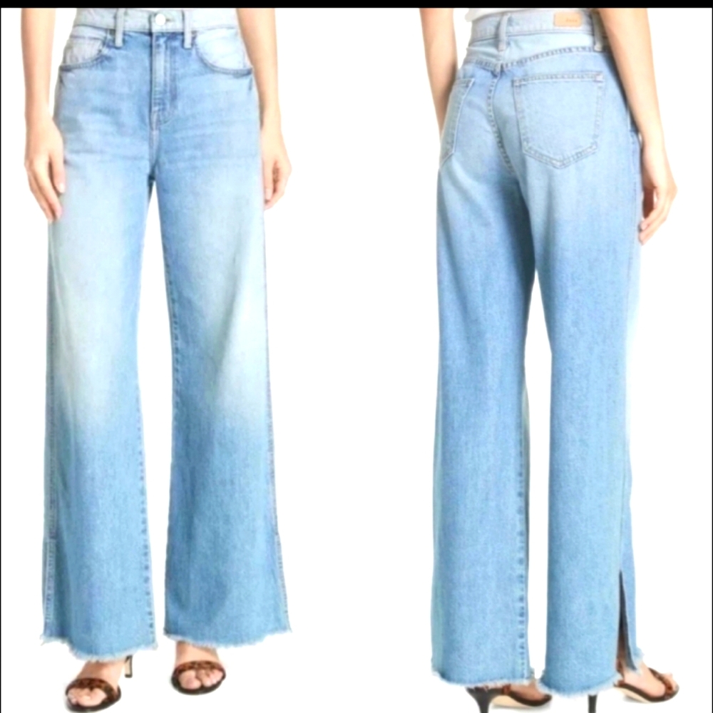 Joie two-tone wide leg jean